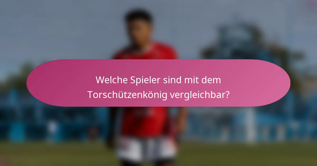 Welche Spieler sind mit dem Torschützenkönig vergleichbar?